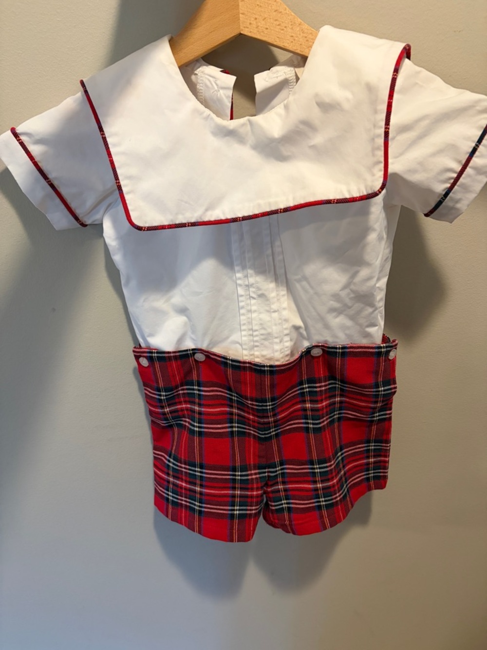 The Beaufort Bonnet Company plaid romper